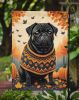 Black Pug Fall Garden Flag Mailbox Flag Decorative Yard Flag Banner Outside Patio Artwork Yard Flower Beds, Garden Size, Multicolor