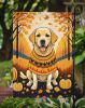 Yellow Labrador Retriever Fall Garden Flag Mailbox Flag Decorative Yard Flag Banner Outside Patio Artwork Yard Flower Beds, Garden Size, Multicolor