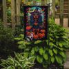 Longhair Black and Tan Dachshund Witchy Halloween Garden Flag Mailbox Flag Decorative Yard Flag Banner Outside Patio Artwork Yard Flower Beds