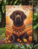Chocolate Labrador Retriever Fall Garden Flag Mailbox Flag Decorative Yard Flag Banner Outside Patio Artwork Yard Flower Beds, Garden Size, Multicolor
