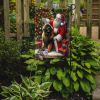 Leonberger and Santa Claus Garden Flag Mailbox Flag Decorative Yard Flag Banner Outside Patio Artwork Yard Flower Beds, Garden Size, Multicolor