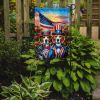 All American Beagle Garden Flag Mailbox Flag Decorative Yard Flag Banner Outside Patio Artwork Yard Flower Beds, Garden Size, Multicolor