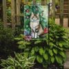 Ragamuffin Cat By the Christmas Tree Garden Flag Mailbox Flag Decorative Yard Flag Banner Outside Patio Artwork Yard Flower Beds, Garden Size