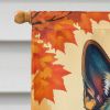 German Shepherd Fall House Flag Large Porch Sleeve Pole Decorative Outside Yard Banner Artwork Wall Hanging, Polyester, House Size, Multicolor