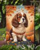 Cavalier Spaniel Fall Garden Flag Mailbox Flag Decorative Yard Flag Banner Outside Patio Artwork Yard Flower Beds, Garden Size, Multicolor