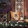 Persian Cat in Fall Leaves Throw Pillow Machine Washable, Indoor Outdoor Decorative Pillow for Couch, Bed or Patio, 18Hx18W