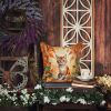 Suphalak Cat in Fall Leaves Throw Pillow Machine Washable, Indoor Outdoor Decorative Pillow for Couch, Bed or Patio, 14Hx14W