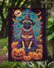Pug Witchy Halloween Garden Flag Mailbox Flag Decorative Yard Flag Banner Outside Patio Artwork Yard Flower Beds, Garden Size, Multicolor