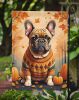 Fawn French Bulldog Fall Garden Flag Mailbox Flag Decorative Yard Flag Banner Outside Patio Artwork Yard Flower Beds, Garden Size, Multicolor