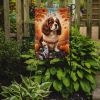 Cavalier Spaniel Fall Garden Flag Mailbox Flag Decorative Yard Flag Banner Outside Patio Artwork Yard Flower Beds, Garden Size, Multicolor