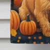 Lakeland Terrier Fall House Flag Large Porch Sleeve Pole Decorative Outside Yard Banner Artwork Wall Hanging, Polyester, House Size, Multicolor