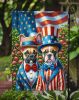All American French Bulldog Garden Flag Mailbox Flag Decorative Yard Flag Banner Outside Patio Artwork Yard Flower Beds, Garden Size, Multicolor