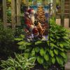 Brussels Griffon and Santa Claus Garden Flag Mailbox Flag Decorative Yard Flag Banner Outside Patio Artwork Yard Flower Beds, Garden Size, Multicolor