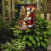 Wheaten Terrier and Santa Claus Garden Flag Mailbox Flag Decorative Yard Flag Banner Outside Patio Artwork Yard Flower Beds, Garden Size, Multicolor