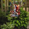 Samoyed and Santa Claus Garden Flag Mailbox Flag Decorative Yard Flag Banner Outside Patio Artwork Yard Flower Beds, Garden Size, Multicolor
