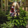 Bull Terrier and Santa Claus Garden Flag Mailbox Flag Decorative Yard Flag Banner Outside Patio Artwork Yard Flower Beds, Garden Size, Multicolor