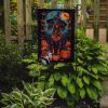 Black and Tan Dachshund Witchy Halloween Garden Flag Mailbox Flag Decorative Yard Flag Banner Outside Patio Artwork Yard Flower Beds, Garden Size