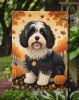 Havanese Fall Garden Flag Mailbox Flag Decorative Yard Flag Banner Outside Patio Artwork Yard Flower Beds, Garden Size, Multicolor