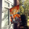 Akita Fall House Flag Large Porch Sleeve Pole Decorative Outside Yard Banner Artwork Wall Hanging, Polyester, House Size, Multicolor