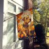 Lakeland Terrier Fall House Flag Large Porch Sleeve Pole Decorative Outside Yard Banner Artwork Wall Hanging, Polyester, House Size, Multicolor