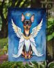 Miniature Pinscher My Angel Garden Flag Mailbox Flag Decorative Yard Flag Banner Outside Patio Artwork Yard Flower Beds, Garden Size, Multicolor