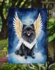 Black Pomeranian My Angel Garden Flag Mailbox Flag Decorative Yard Flag Banner Outside Patio Artwork Yard Flower Beds, Garden Size, Multicolor
