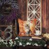 Oriental Longhair Cat in Fall Leaves Throw Pillow Machine Washable, Indoor Outdoor Decorative Pillow for Couch, Bed or Patio, 14Hx14W
