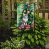 Li Hua Cat By the Christmas Tree Garden Flag Mailbox Flag Decorative Yard Flag Banner Outside Patio Artwork Yard Flower Beds, Garden Size, Multicolor