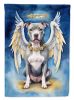 Pit Bull Terrier My Angel Garden Flag Mailbox Flag Decorative Yard Flag Banner Outside Patio Artwork Yard Flower Beds, Garden Size, Multicolor
