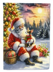 Chihuahua and Santa Claus Garden Flag Mailbox Flag Decorative Yard Flag Banner Outside Patio Artwork Yard Flower Beds, Garden Size, Multicolor (Default: Default)