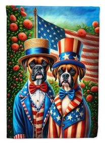 All American Boxer Garden Flag Mailbox Flag Decorative Yard Flag Banner Outside Patio Artwork Yard Flower Beds, Garden Size, Multicolor (Default: Default)