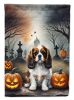Cavalier Spaniel Spooky Halloween Garden Flag Mailbox Flag Decorative Yard Flag Banner Outside Patio Artwork Yard Flower Beds, Garden Size, Multicolor