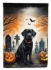 Black Labrador Retriever Spooky Halloween Garden Flag Mailbox Flag Decorative Yard Flag Banner Outside Patio Artwork Yard Flower Beds, Garden Size