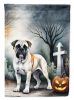 Boxer Spooky Halloween Garden Flag Mailbox Flag Decorative Yard Flag Banner Outside Patio Artwork Yard Flower Beds, Garden Size, Multicolor