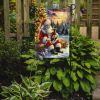 Chihuahua and Santa Claus Garden Flag Mailbox Flag Decorative Yard Flag Banner Outside Patio Artwork Yard Flower Beds, Garden Size, Multicolor