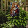 Yorkshire Terrier Yorkie and Santa Claus Garden Flag Mailbox Flag Decorative Yard Flag Banner Outside Patio Artwork Yard Flower Beds, Garden Size