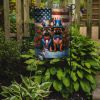 All American Brussels Griffon Garden Flag Mailbox Flag Decorative Yard Flag Banner Outside Patio Artwork Yard Flower Beds, Garden Size, Multicolor