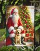 Labrador Retriever and Santa Claus Garden Flag Mailbox Flag Decorative Yard Flag Banner Outside Patio Artwork Yard Flower Beds, Garden Size