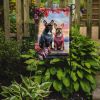 French Bulldog Two Hearts Garden Flag Mailbox Flag Decorative Yard Flag Banner Outside Patio Artwork Yard Flower Beds, Garden Size, Multicolor
