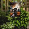 Chocolate Labrador Retriever Spooky Halloween Garden Flag Mailbox Flag Decorative Yard Flag Banner Outside Patio Artwork Yard Flower Beds, Garden Size