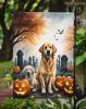 Golden Retriever Spooky Halloween Garden Flag Mailbox Flag Decorative Yard Flag Banner Outside Patio Artwork Yard Flower Beds, Garden Size, Multicolor