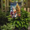 Boxer and Santa Claus Garden Flag Mailbox Flag Decorative Yard Flag Banner Outside Patio Artwork Yard Flower Beds, Garden Size, Multicolor