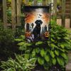 Black Labrador Retriever Spooky Halloween Garden Flag Mailbox Flag Decorative Yard Flag Banner Outside Patio Artwork Yard Flower Beds, Garden Size