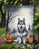 Alaskan Malamute Spooky Halloween Garden Flag Mailbox Flag Decorative Yard Flag Banner Outside Patio Artwork Yard Flower Beds, Garden Size, Multicolor