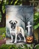 Boxer Spooky Halloween Garden Flag Mailbox Flag Decorative Yard Flag Banner Outside Patio Artwork Yard Flower Beds, Garden Size, Multicolor