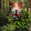 Dachshund Spooky Halloween Garden Flag Mailbox Flag Decorative Yard Flag Banner Outside Patio Artwork Yard Flower Beds, Garden Size, Multicolor